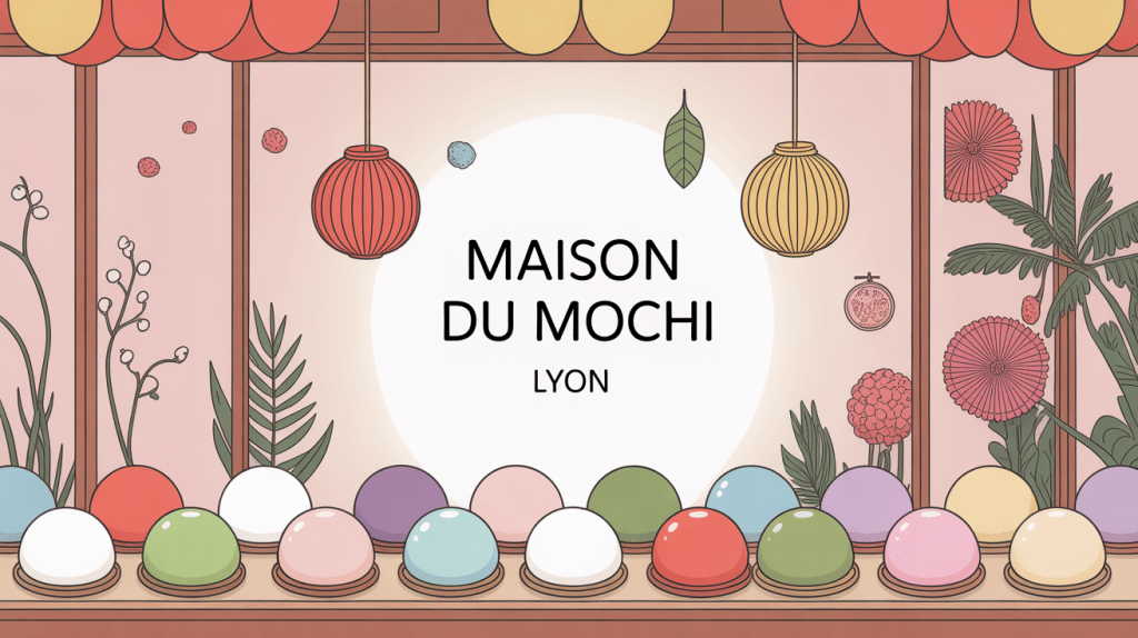 illustration boutique japonaise maison du mochi lyon