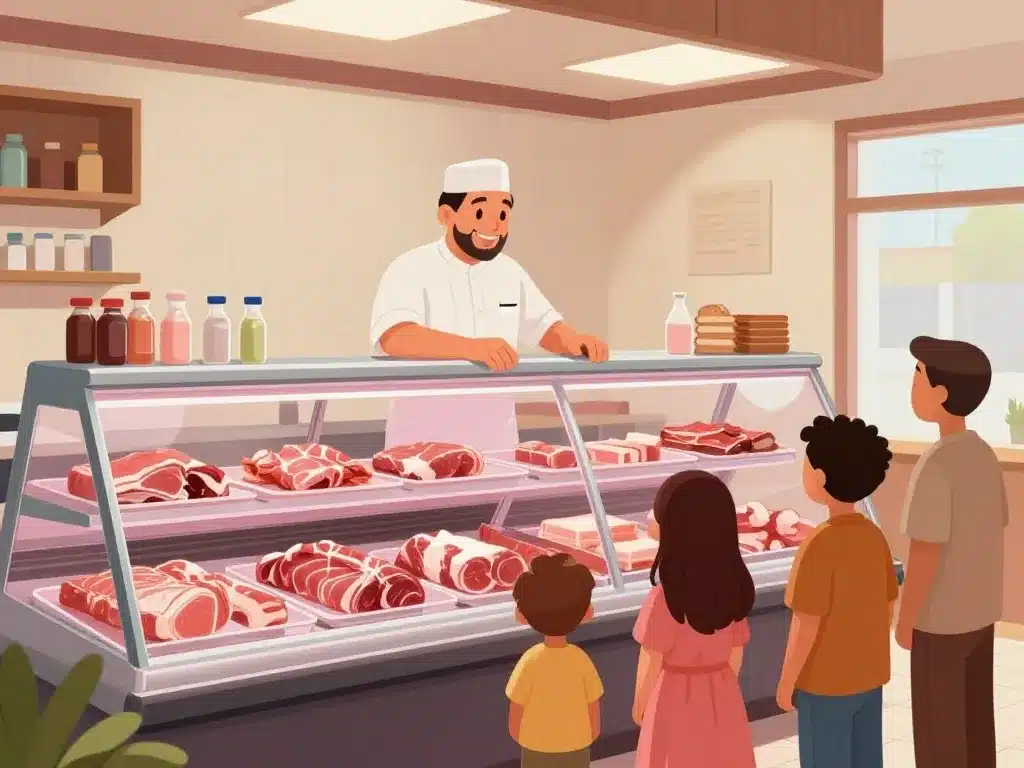 Boucherie halal Saint Cyprien, intérieur propre et accueil de qualité