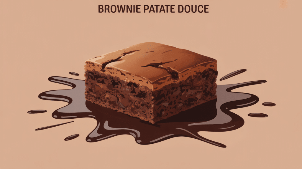 brownie patate douce fondant sur patate et chocolat