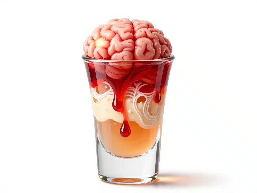 cervelle de singe cocktail diagramme couches ingrédients