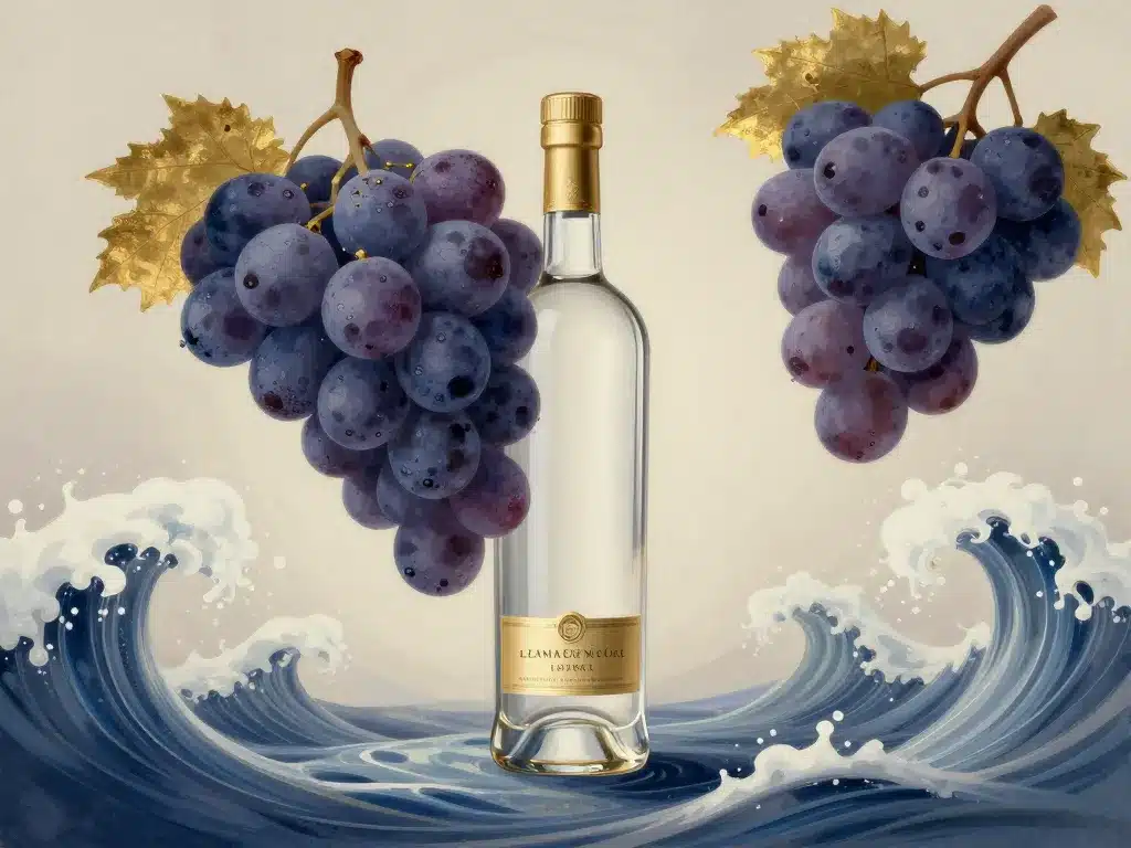 Ciroc vodka illustration transformation raisin en vodka