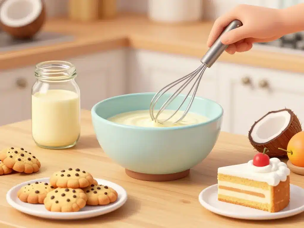 cuisiner l huile de coco pour gâteaux et desserts scène pâtisserie