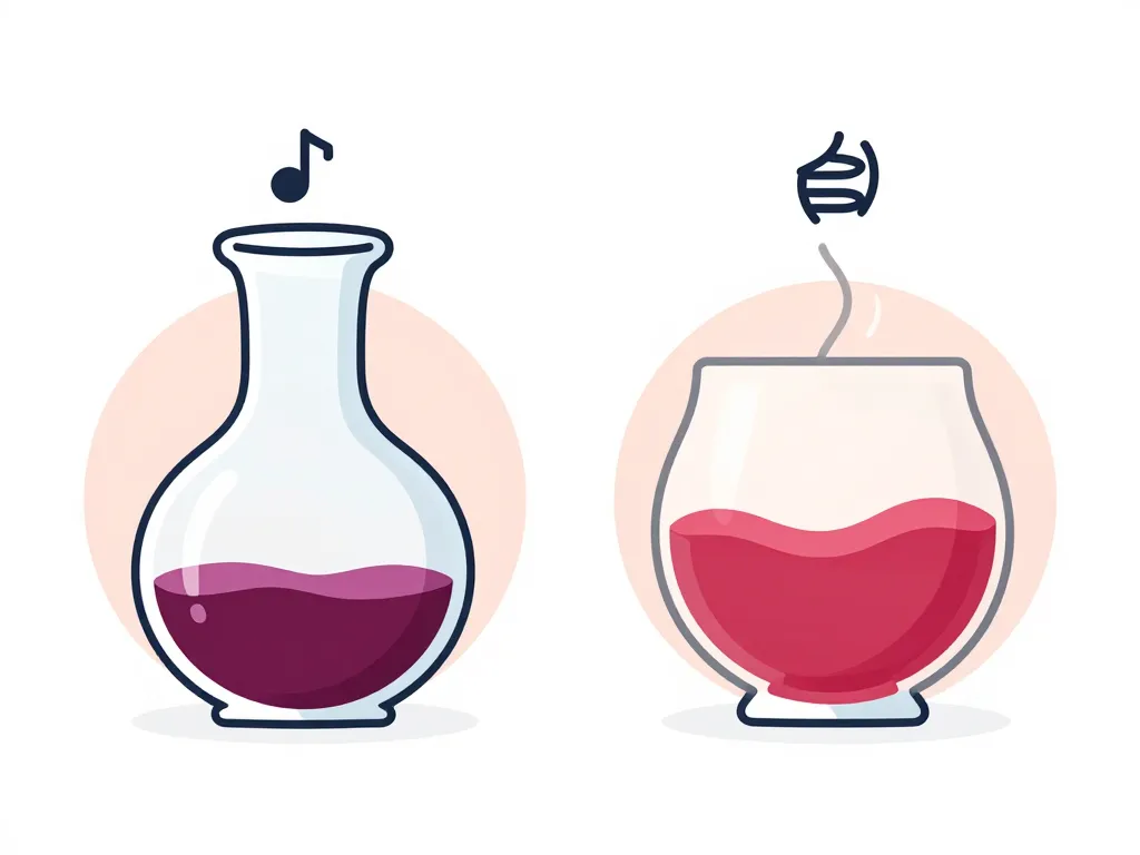 schéma utilisation decanteur de vin séparation aération