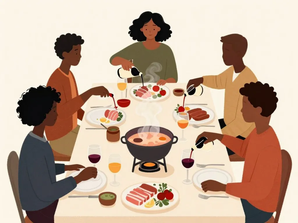 fondue bourguignonne quel vin adaptation repas convives