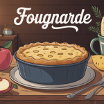 fougnarde dorée sortie du four sur table rustique