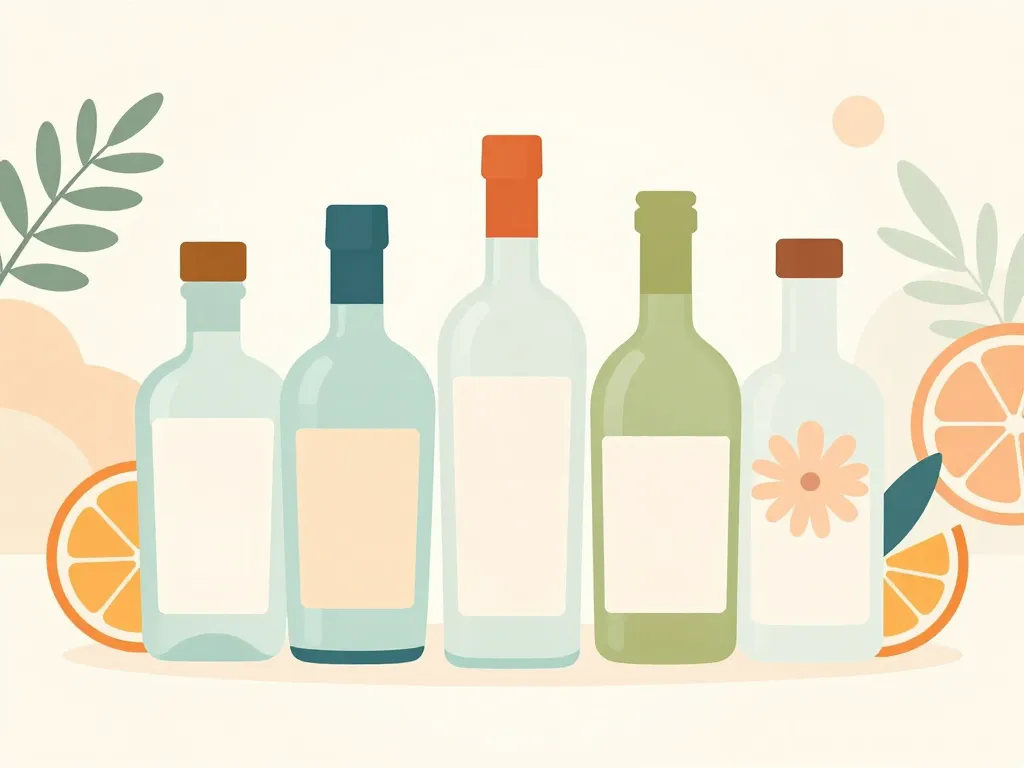 bouteilles generous gin avec agrumes et botanicals