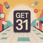 Illustration vectorielle colorée du puzzle get 31