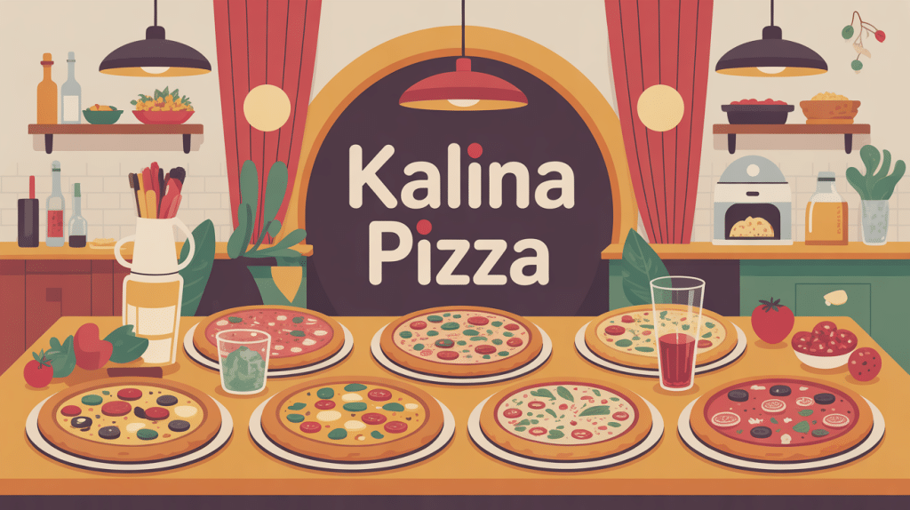 Illustration kalina pizza ambiance familiale généreuse