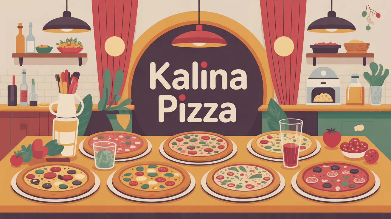 Illustration kalina pizza ambiance familiale généreuse