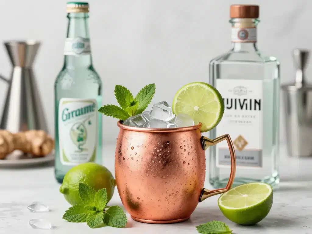 Recette london mule avec mug cuivre, gin et ginger beer