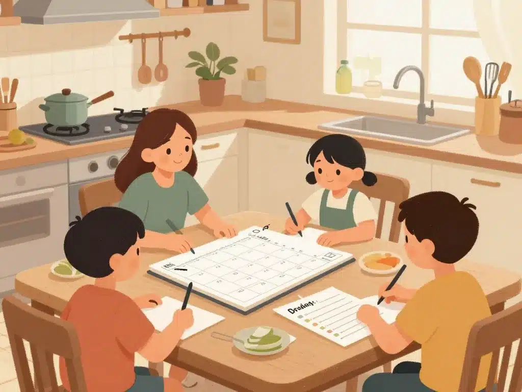 menu du mois planification quotidienne cuisine