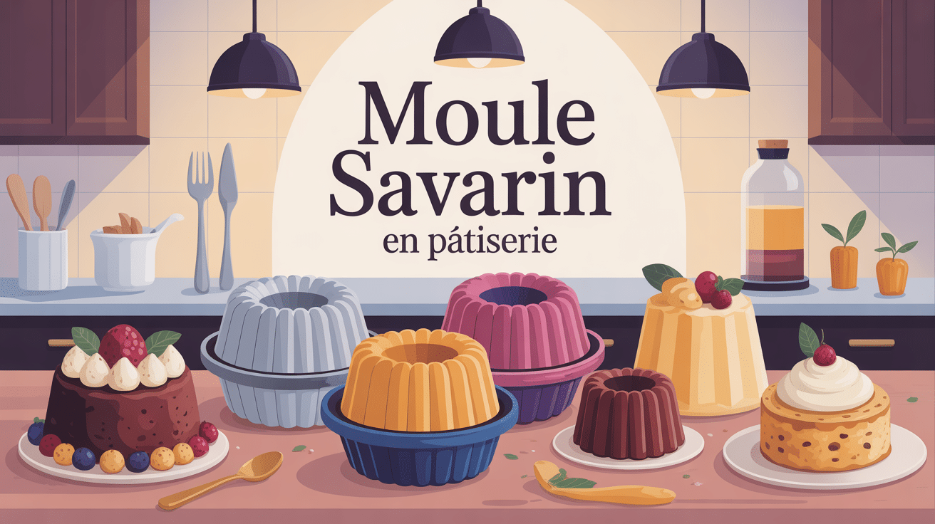 illustration moule savarin différents matériaux et gâteaux
