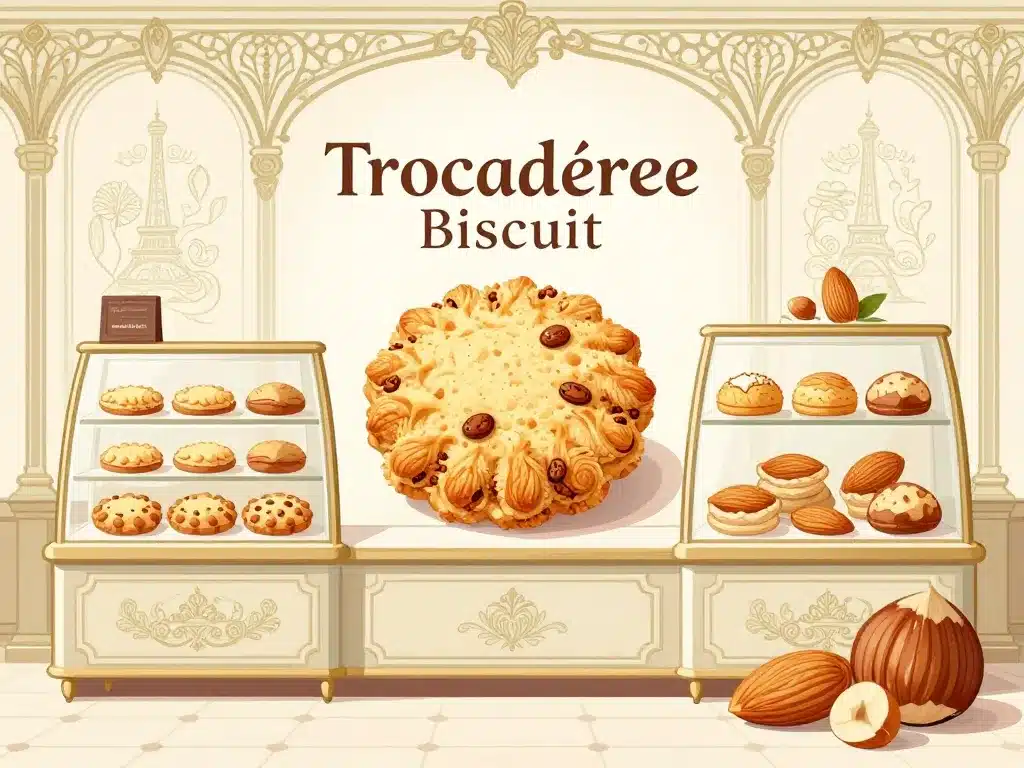 dessin biscuit trocadero dans décor patisserie française art nouveau