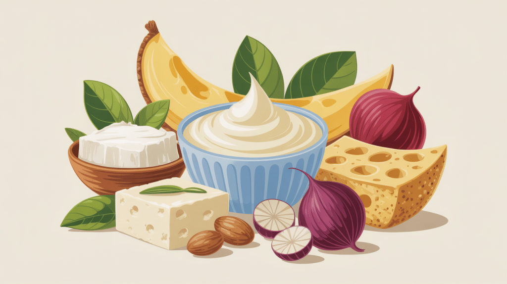 Ingrédients pour par quoi remplacer la mascarpone : fromage frais, yaourt grec, tofu soyeux, noix de cajou