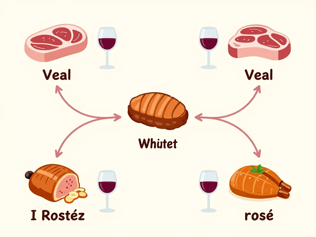 quelle vin avec du veau schéma choix vin et plat