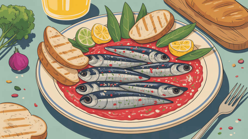 Recette anchoïade crémeuse bol avec légumes et pain grillé provençal