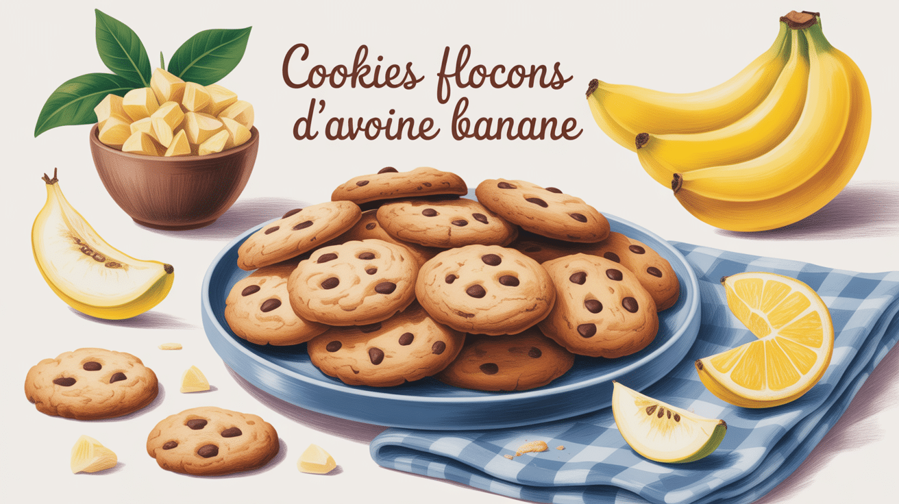 recette cookie flocons d'avoine banane assiette gourmande