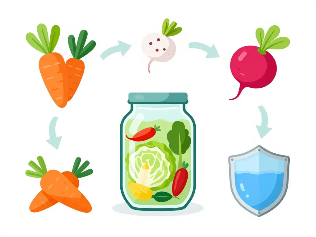 Schéma des bases recette legume lacto fermenté