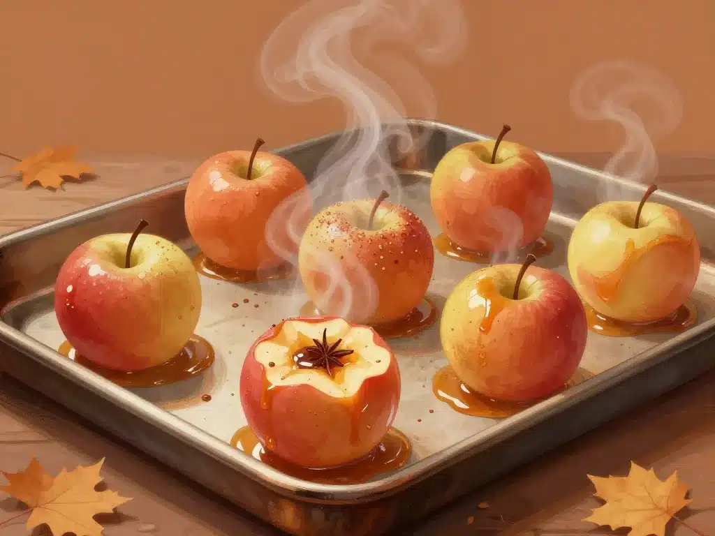 recette pomme au four cannelle cuisson dorée