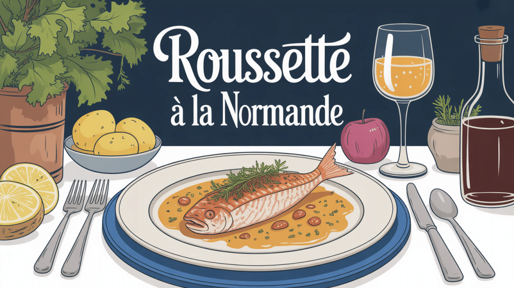 recette roussette à la normande poisson sauce cidre pommes