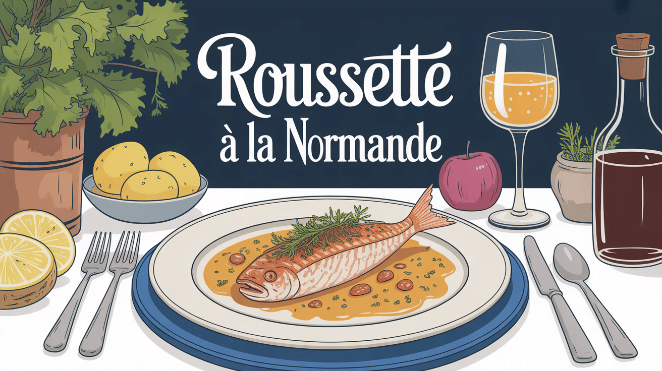 recette roussette à la normande poisson sauce cidre pommes