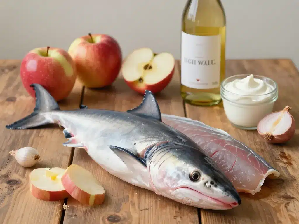 recette roussette à la normande table ingrédients cidre pommes