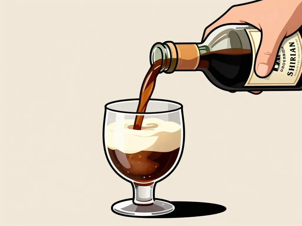 sheridan's liqueur versement effet crème café en couches