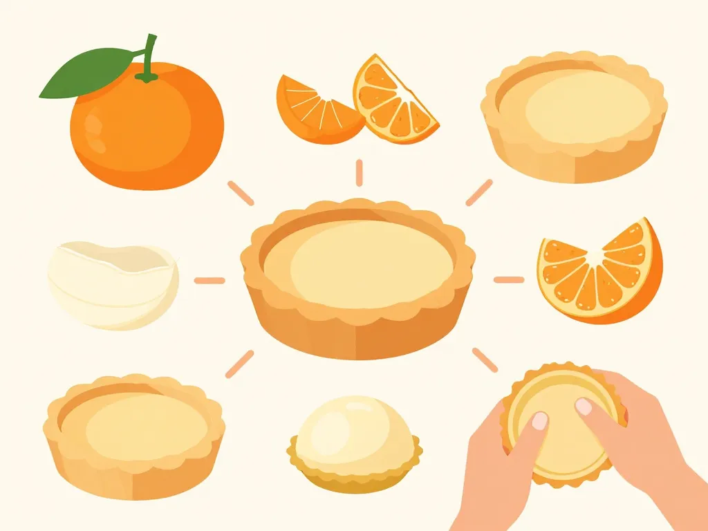 étapes clés préparation tartelette clementine ingrédients et pâte