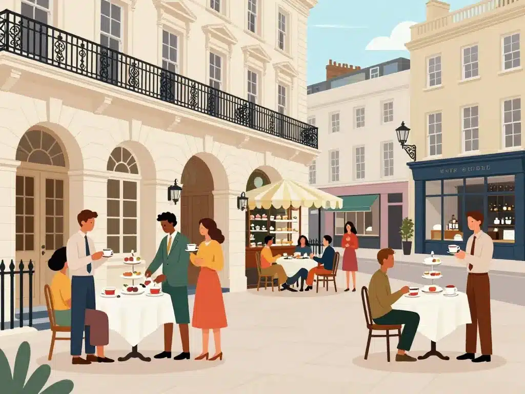 scène tea time bristol hôtels salons vintage urbain