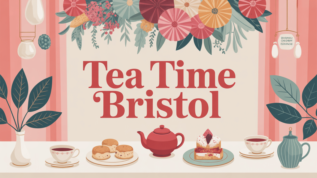 illustration tea time bristol table élégante scones pâtisseries
