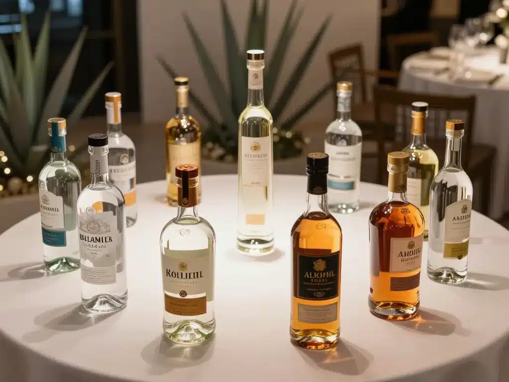 scène bouteilles tequila luxe choix dégustation