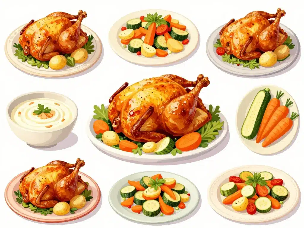 Variations poulet au thym et au citron avec légumes