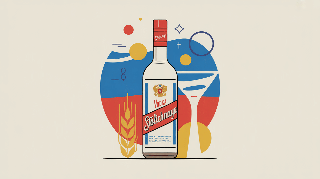illustration univers vodka stolichnaya moderne et stylisée